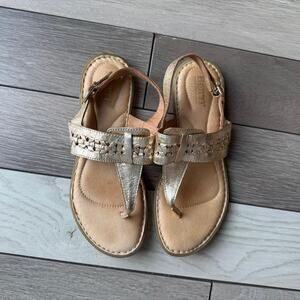 Born gold leather sandals with